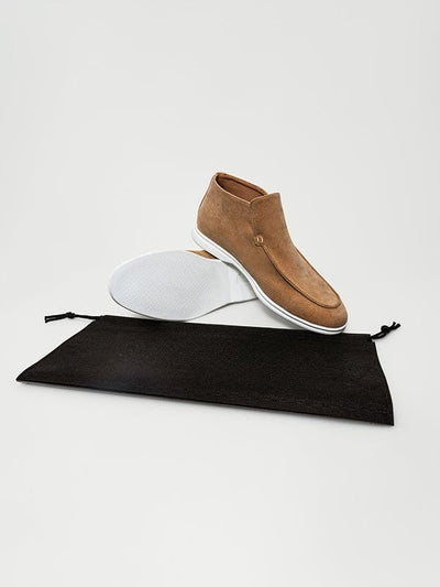 Hohe Wildleder-Loafer Braun