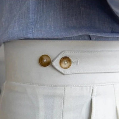 Klassische Plisseehose mit Doppelknopfleiste Herren