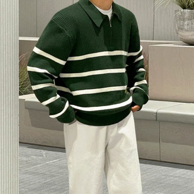 Zeitloser Klassischer Gestreifter Pullover Herren