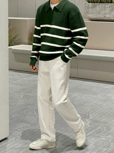 Zeitloser Klassischer Gestreifter Pullover Herren