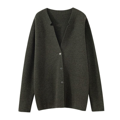 Ezra - Minimalistischer Strickcardigan mit Knopfleiste