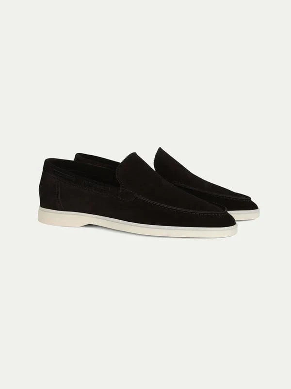 Alvin - Niedrige schwarze Wildleder-Loafer