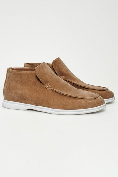 Hohe Wildleder-Loafer Braun