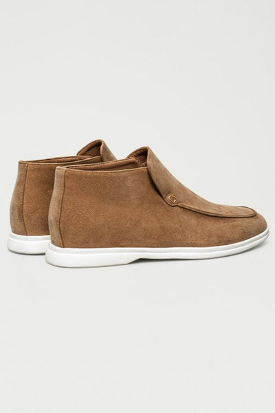 Hohe Wildleder-Loafer Braun
