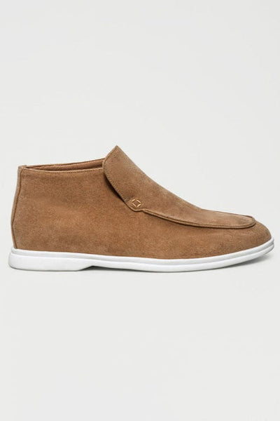 Hohe Wildleder-Loafer Braun