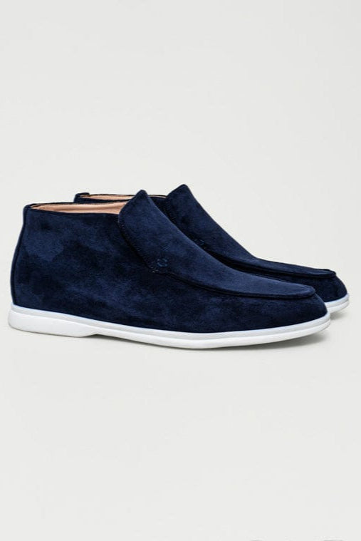 Hohe Wildleder-Loafer Herren Dunkelblau