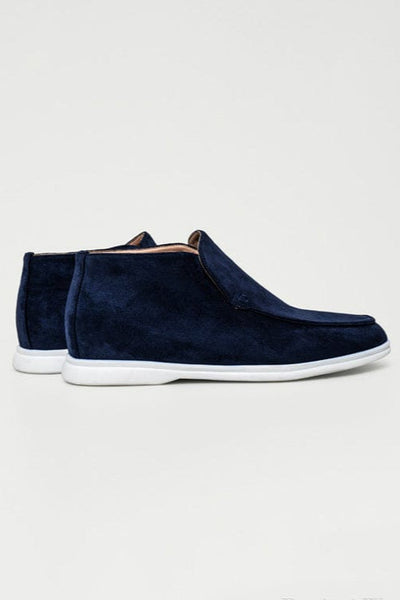 Hohe Wildleder-Loafer Herren Dunkelblau