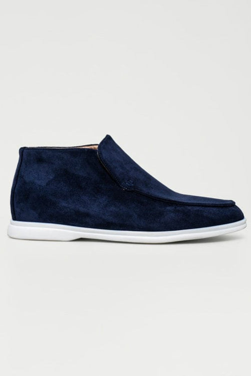 Hohe Wildleder-Loafer Herren Dunkelblau