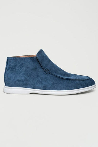 Hohe Wildleder-Loafer Blau