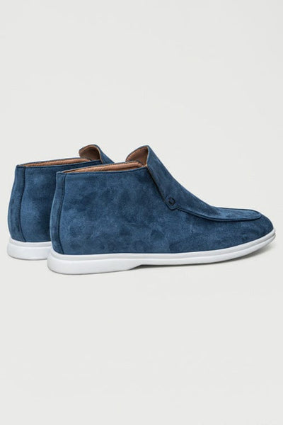 Hohe Wildleder-Loafer Blau