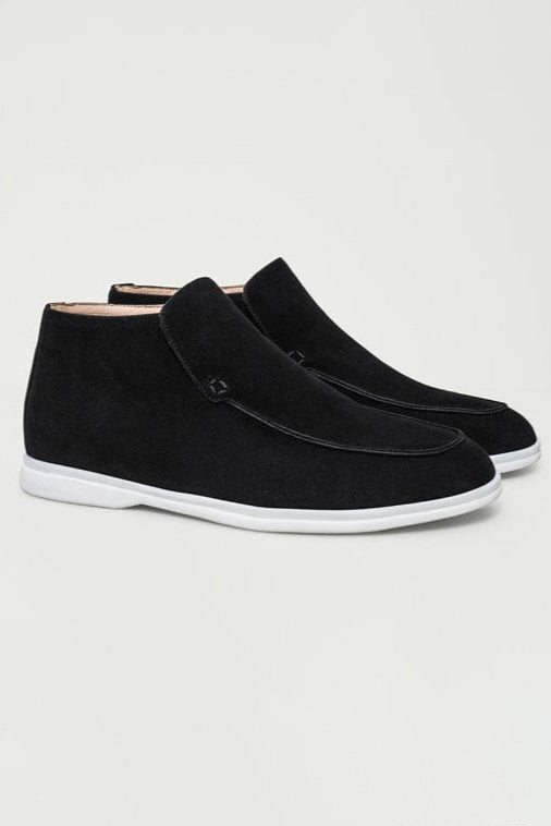 Hohe Wildleder-Loafer Schwarze