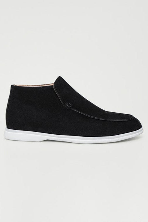 Hohe Wildleder-Loafer Schwarze