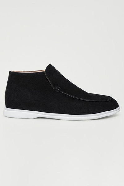 Hohe Wildleder-Loafer Schwarze