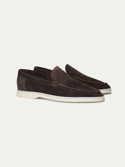Alex - Klassischer Dunkelbraun Wildleder-Loafer