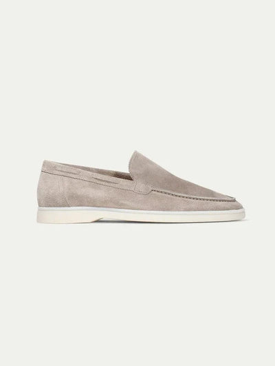 Henry - Niedrige Hellgrau Wildleder-Loafer