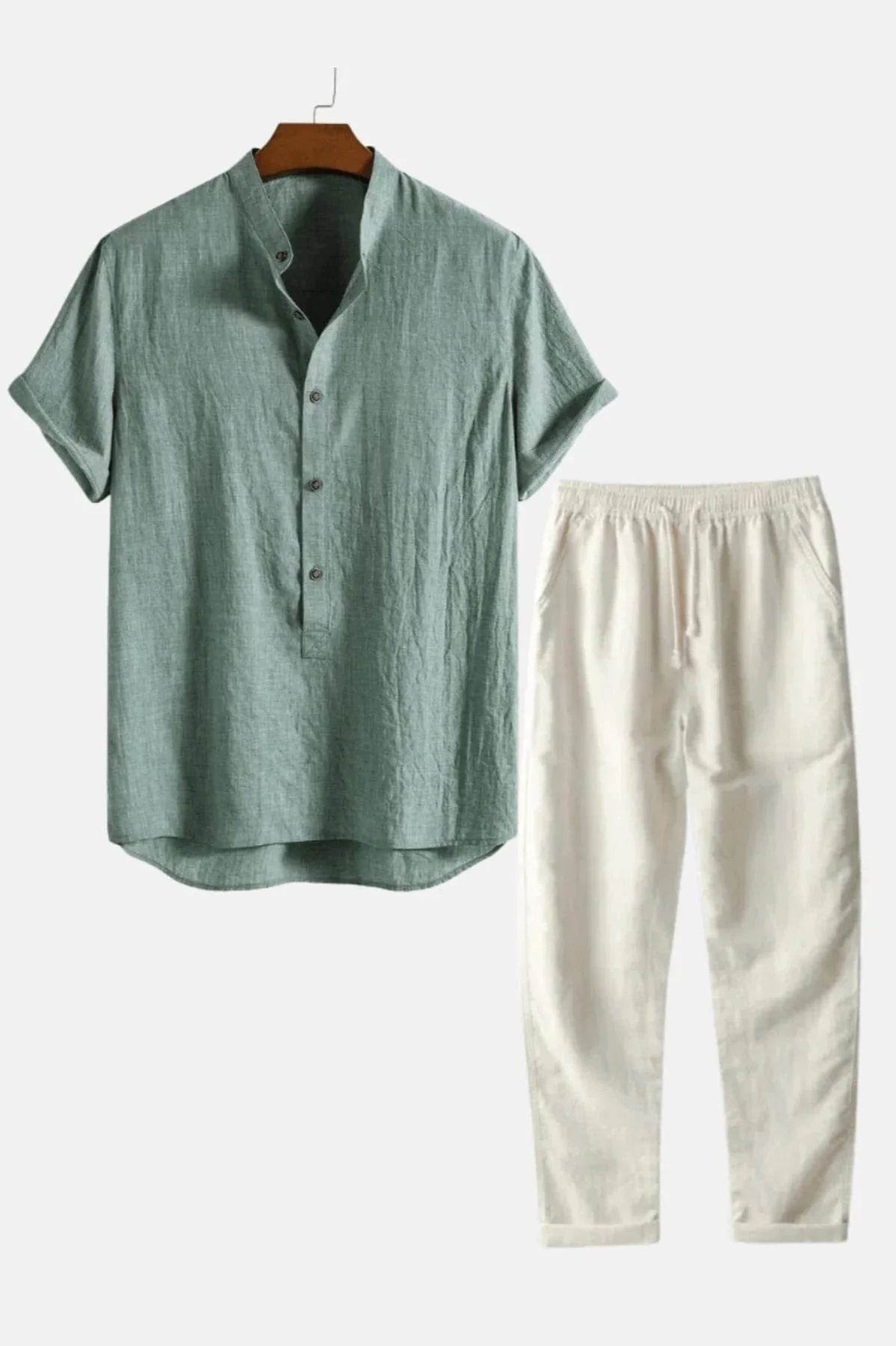 Atmungsaktives Leinen Sommer Hosen Set