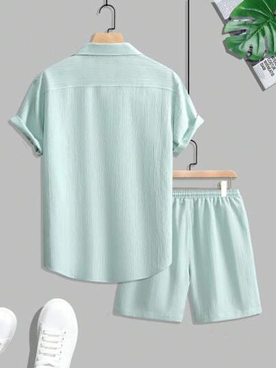 Herren Sommer Shorts und Hemd Set