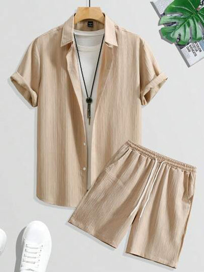 Herren Sommer Shorts und Hemd Set