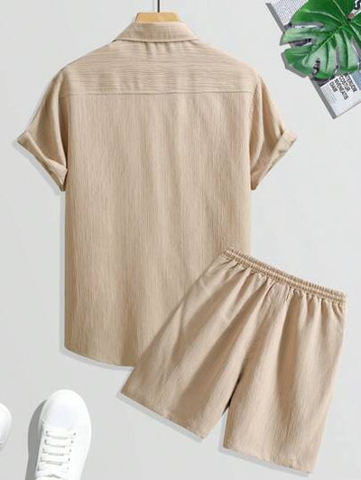 Herren Sommer Shorts und Hemd Set