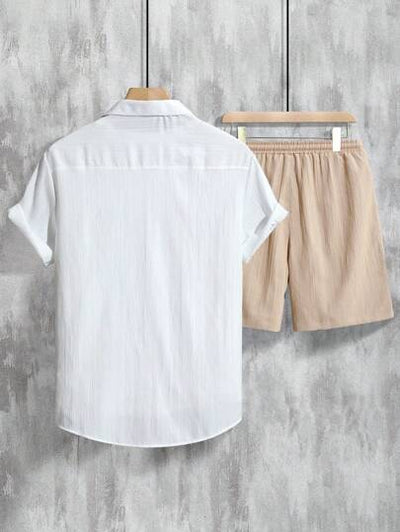 Herren Sommer Shorts und Hemd Set