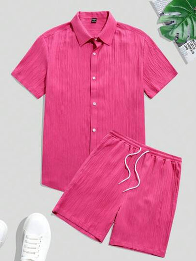 Herren Sommer Shorts und Hemd Set