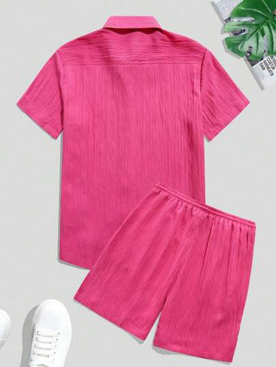 Herren Sommer Shorts und Hemd Set