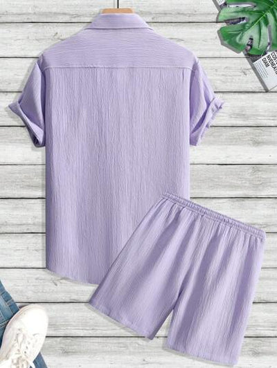 Herren Sommer Shorts und Hemd Set