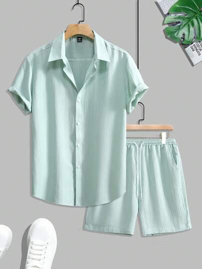 Herren Sommer Shorts und Hemd Set