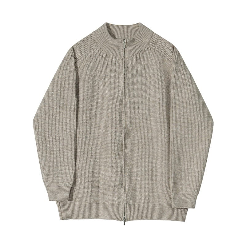Herren Lässiger Zip Rollkragenpullover