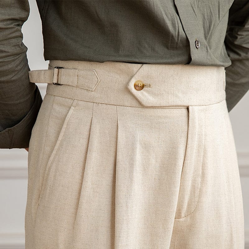 Herren Elegante Lässige Plissierte Hose