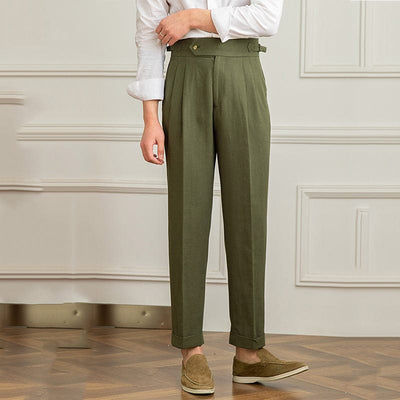 Herren Elegante Lässige Plissierte Hose