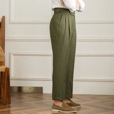 Herren Elegante Lässige Plissierte Hose