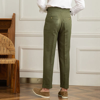 Herren Elegante Lässige Plissierte Hose