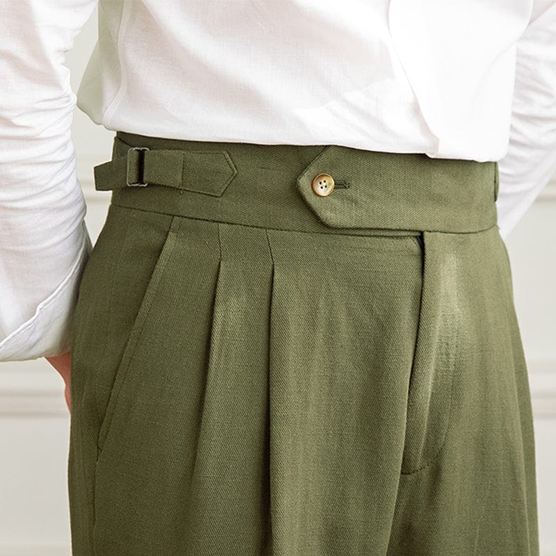 Herren Elegante Lässige Plissierte Hose