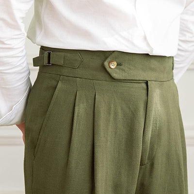 Herren Elegante Lässige Plissierte Hose
