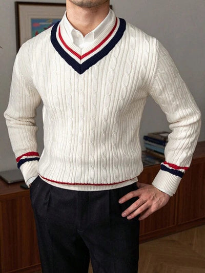 Herren Stylischer V-Ausschnitt Pullover
