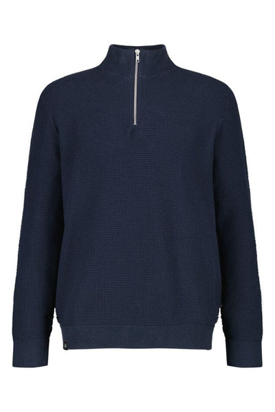 Stylischer Herren-Winterpullover mit Viertelreißverschluss