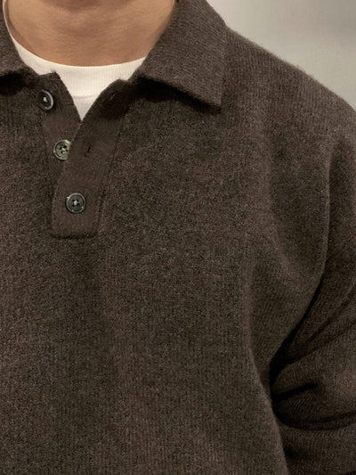 Moderner Strick-Polosweater Herren
