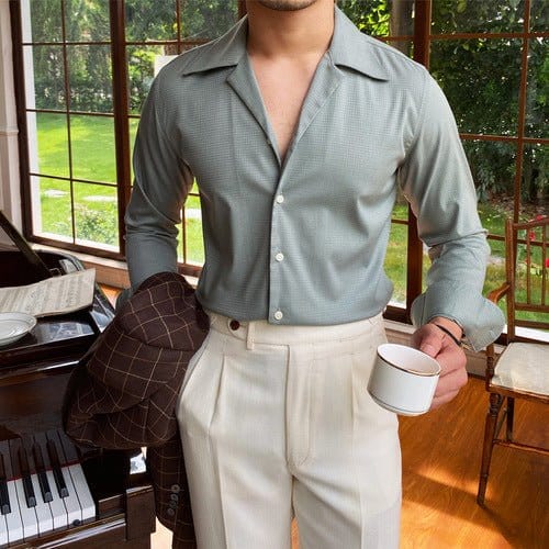 Elegantes Herren Langarmhemd Slim Fit