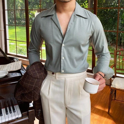 Elegantes Herren Langarmhemd Slim Fit