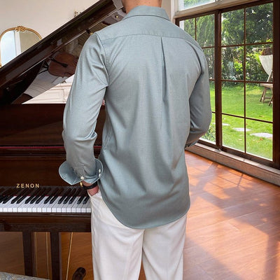 Elegantes Herren Langarmhemd Slim Fit