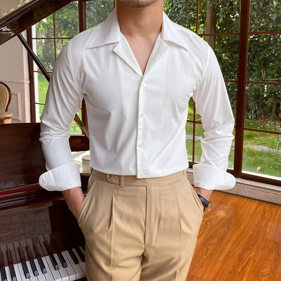 Elegantes Herren Langarmhemd Slim Fit