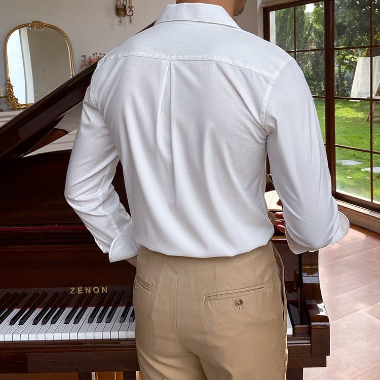 Elegantes Herren Langarmhemd Slim Fit