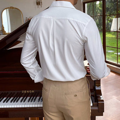 Elegantes Herren Langarmhemd Slim Fit