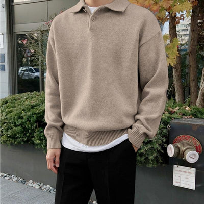 Herren Polo-Pullover mit lockerer Passform