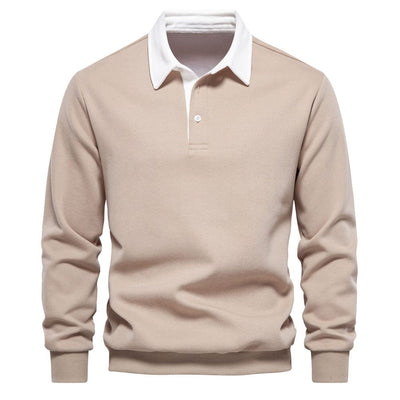 Stylisches Polo mit Kontrastkragen Herren