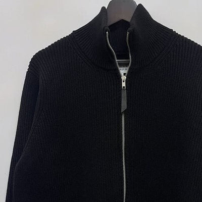 Winter Voll-Reißverschluss Strickpullover Herren