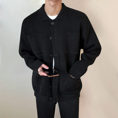 Trendiger Herren-Strickcardigan mit Knöpfen