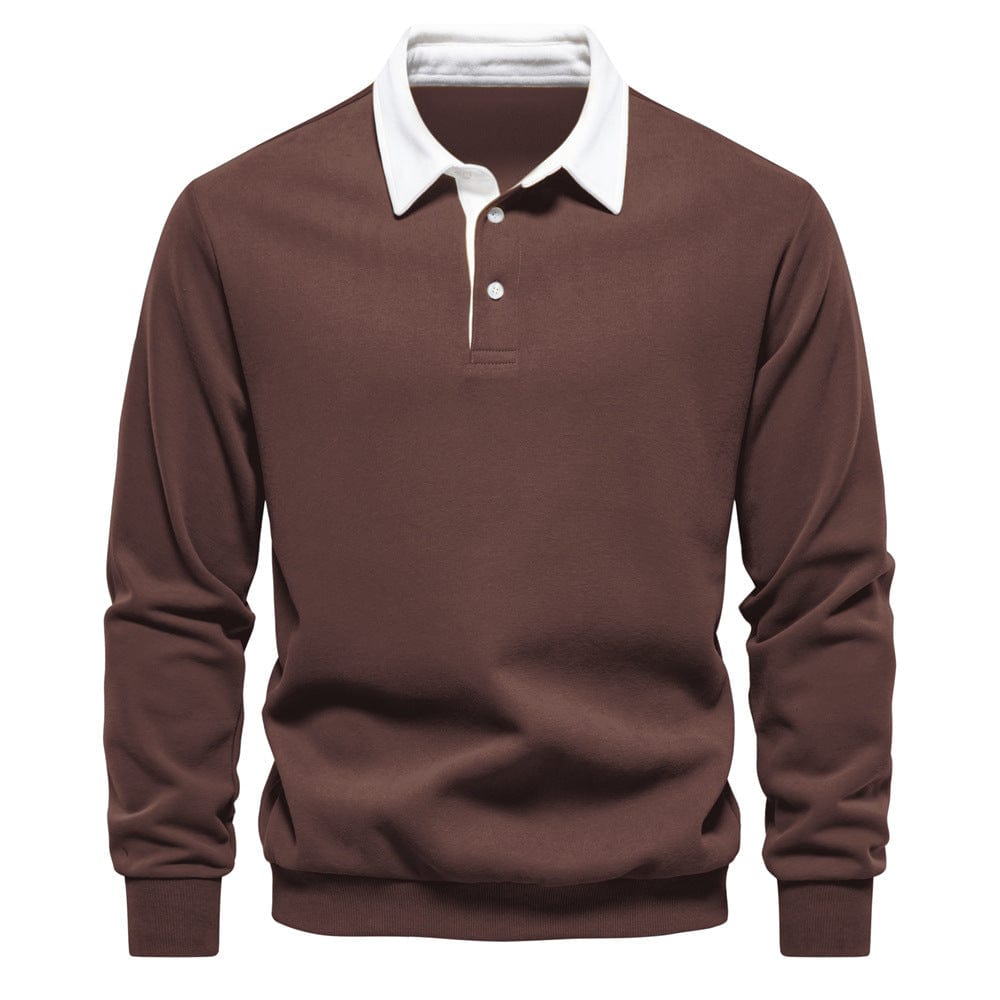 Stylisches Polo mit Kontrastkragen Herren