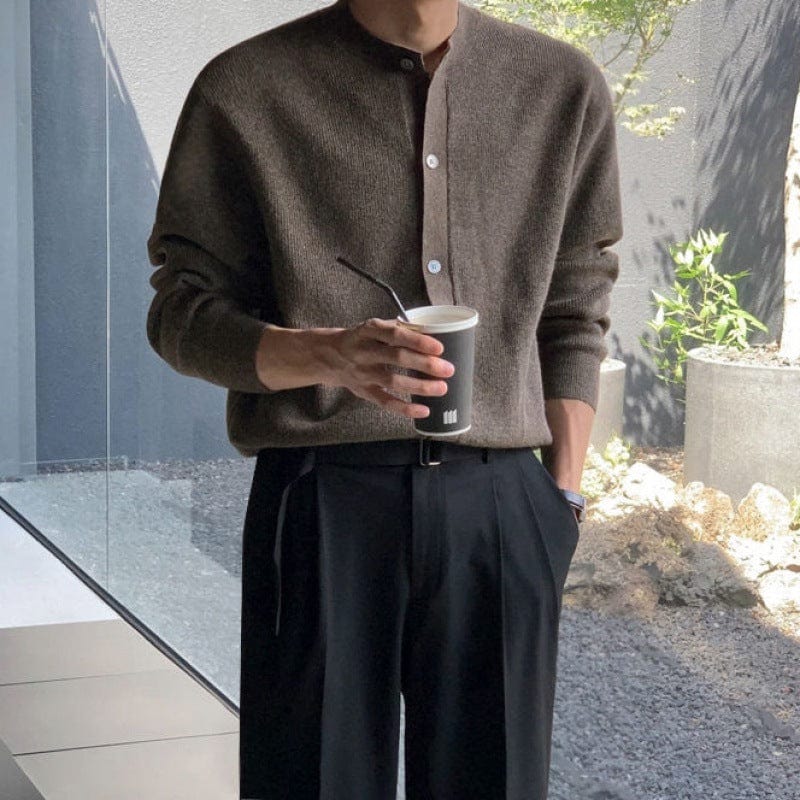 Moderner Lockerer Schnitt Cardigan Herren